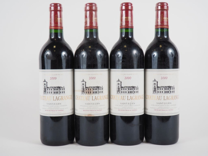 4 BOUTEILLES CHÂTEAU LAGRANGE GCC ST JULIEN - 2000 - 1 ETLT