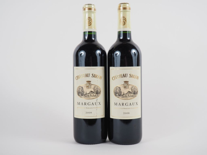 2 BOUTEILLES CHÂTEAU SIRAN MARGAUX - 2008