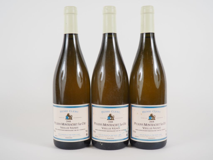 3 BOUTEILLES PULIGNY MONTRACHET 1er CRU 'VIEILLES VIGNES' HENRI CLERC 