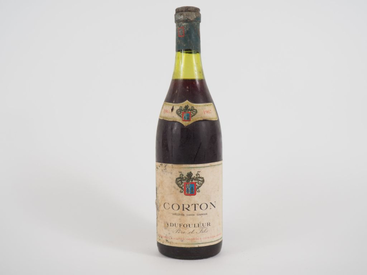 1 BOUTEILLE CORTON DUFOULEUR PÈRE   FILS - 1967 - 3,5 CM/ELA