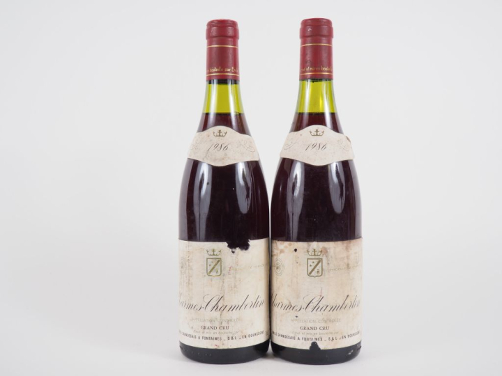 2 BOUTEILLES CHARMES CHAMBERTIN GC EMILE CHANDESAIS - 1986 - EA