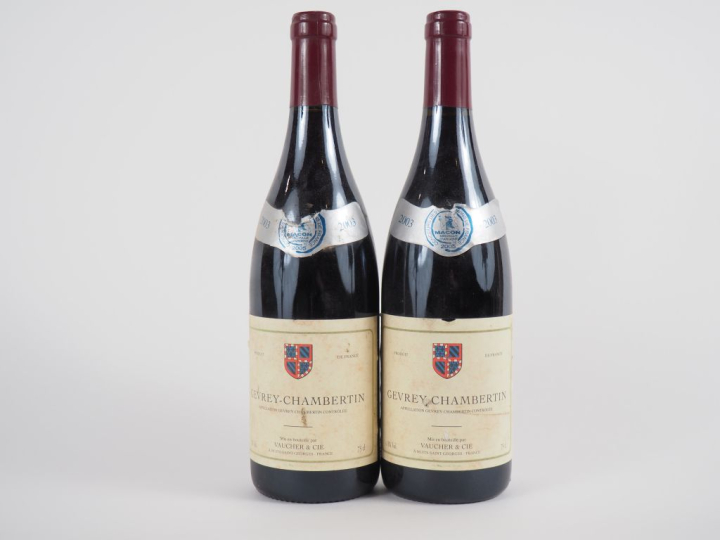 2 BOUTEILLES GEVREY CHAMBERTIN VAUCHER   CIE - 2003
