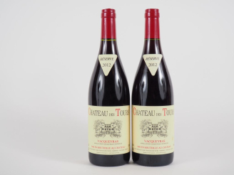 Vente aux enchères 2 BOUTEILLES CHÂTEAU DES TOURS 'RÉSERVE' VACQUEYRAS EMMANUEL REYNAUD -