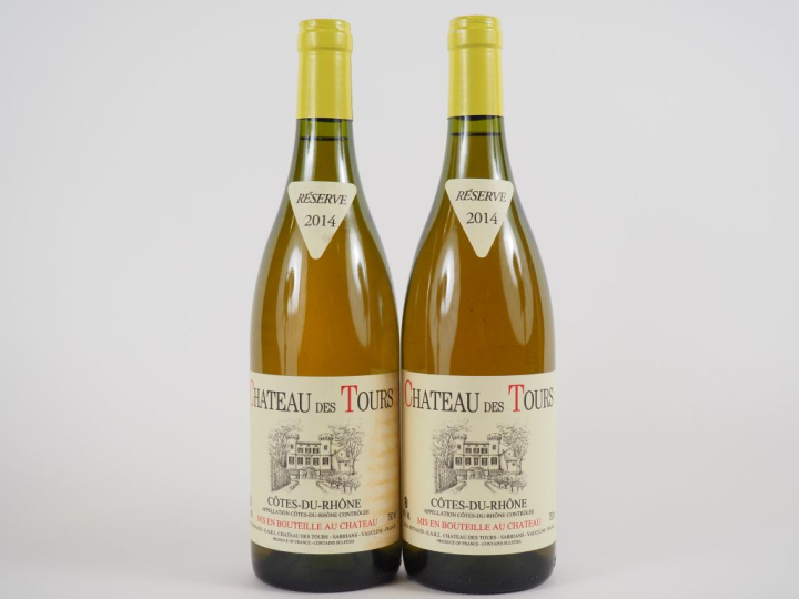 2 BOUTEILLES CHÂTEAU DES TOURS 'GRANDE RÉSERVE' BLANC EMMANUEL REYNAUD