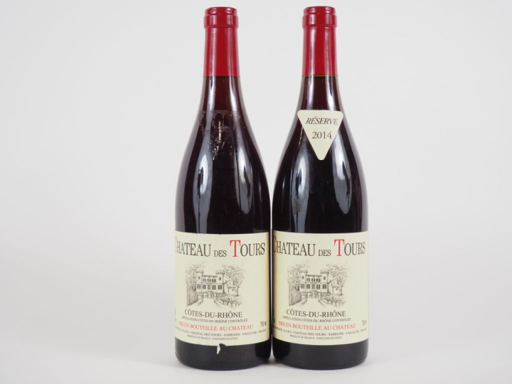 2 BOUTEILLES CHÂTEAU DES TOURS 'RÉSERVE' EMMANUEL RAYNAUD - 2014 - 1 C