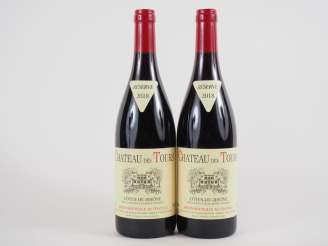 Vente aux enchères 2 BOUTEILLES CHÂTEAU DES TOURS 'RÉSERVE' EMMANUEL REYNAUD - 2018