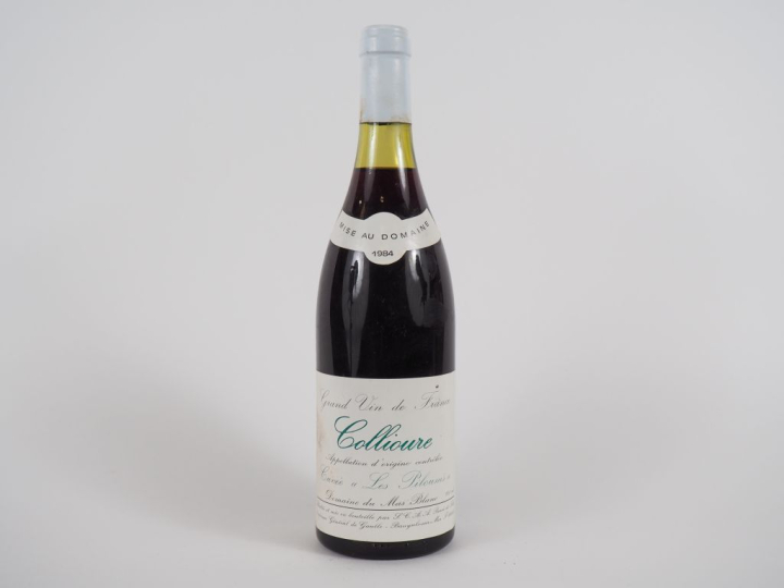 1 BOUTEILLE COLLIOURE 'LES PILOUMS' DOMAINE DU MAS BLANC - 1984
