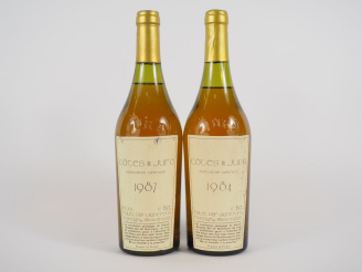 Vente aux enchères 2 BOUTEILLES CÔTES DU JURA ROLET P F : 1 de 1984 - 1 de 1987