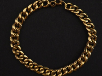 Vente aux enchères Petit bracelet souple en or jaune 750, maille gourmette.  Larg. 0,5 cm