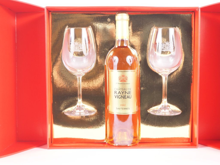 1 BOUTEILLE CHÂTEAU RAYNE VIGNEAU 1er CC SAUTERNES - 2002 - COFFRET