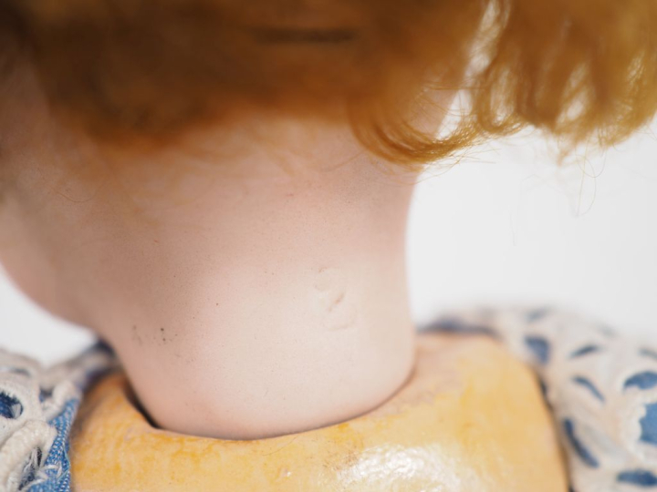 Poupée type Bleuette Jumeau marqué 2 tête porcelaine bouche ouverte av