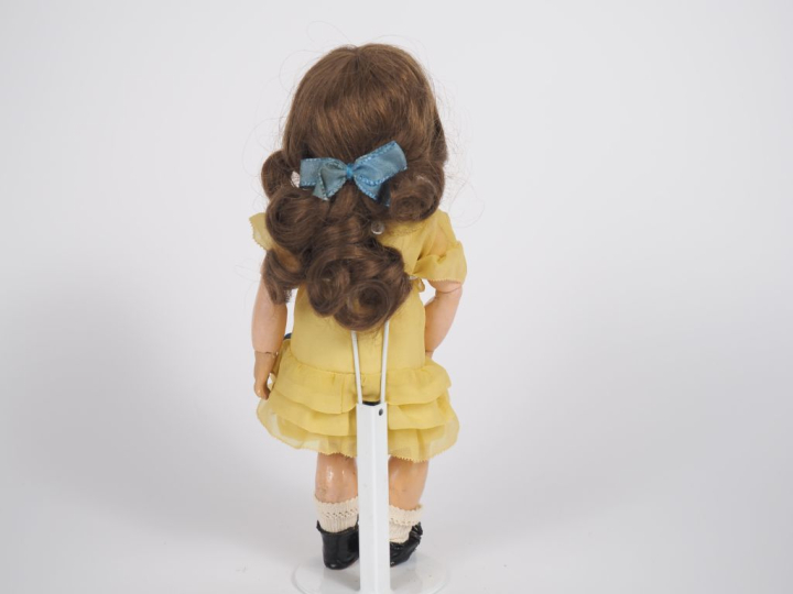 Poupée Bleuette Fleischmann tête porcelaine bouche ouverte yeux fixes 