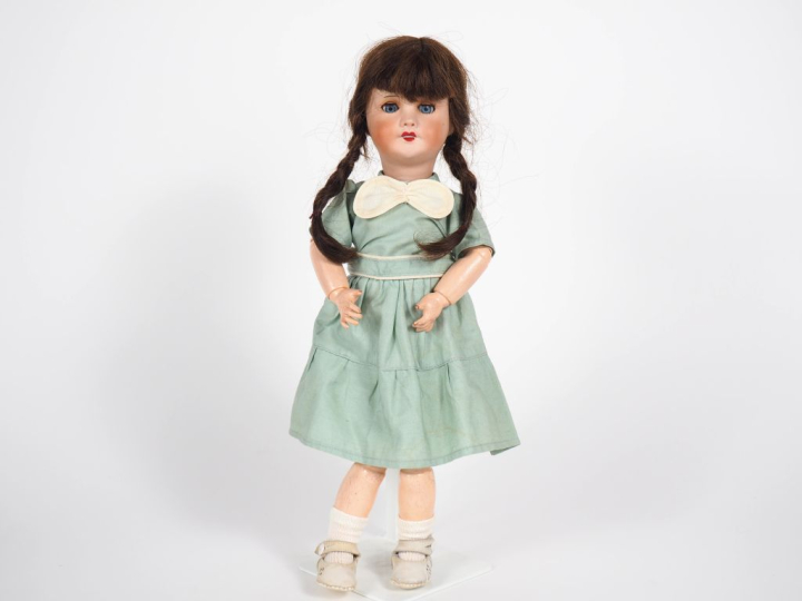 Poupée Type Rosette Unisfrance 301 tête porcelaine bouche ouverte yeux