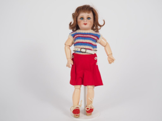 Vente aux enchères Très jolie Bleuette 301 1 tête porcelaine bouche ouverte yeux basculan