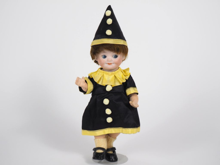 Petite poupée Googly Armand Marseille tête porcelaine bouche fermée au