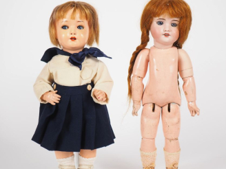 Vente aux enchères Lot de 2 poupées anciennes comprenant SFBJ 60 tête porcelaine Paris ma