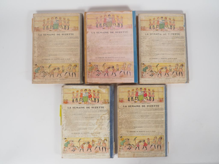 La Semaine de Suzette. 5 vol, dont 1 vol relié année 1930 et 4 vol rel