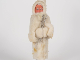 Vente aux enchères Père Noël en carton cuit des années 1920 boite à bonbon très bel état 