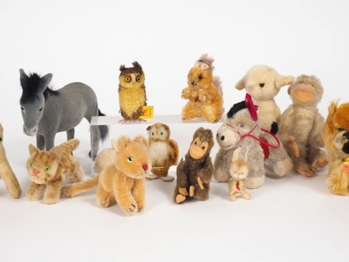Lot de peluches des années 50 dont Steiff pecky petite chouette je t'a