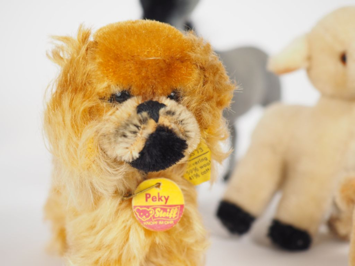 Lot de peluches des années 50 dont Steiff pecky petite chouette je t'a