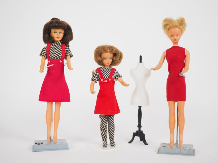 Lot de 3 poupées mannequins de marque Bella des années 60 dont Tressy 