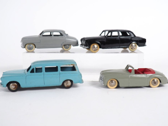 Vente aux enchères Dinky toys France lot de 4 miniatures au 1/43e dont : Simca 8 sport , 