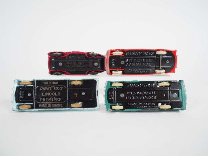 Dinky toys France lot de 4 miniatures au 1/43e dont : Maserati 22A (pe
