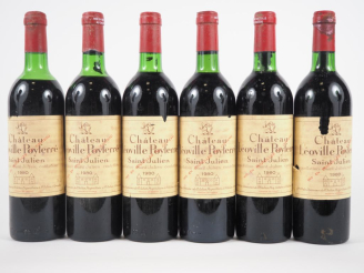 Vente aux enchères 6 BOUTEILLES CHÂTEAU LÉOVILLE POYFERRÉ GCC ST JULIEN - 1980 - 3 BG/1 L