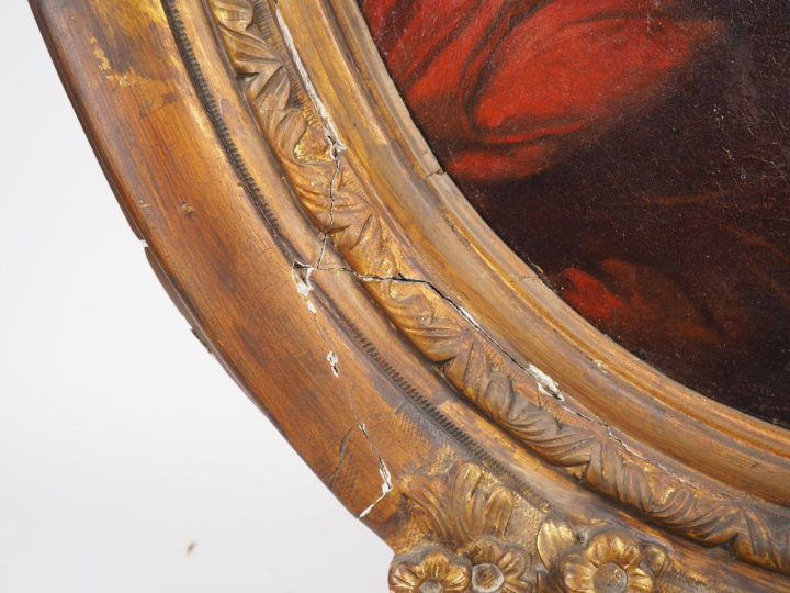 Ecole française XVIIIème dans le goût de Largillière. "Portrait de dam