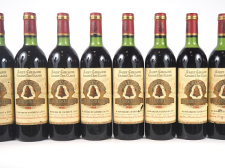Vente aux enchères 8 BOUTEILLES CHÂTEAU L'ANGELUS GCC  ST ÉMILION - 1980 - 3 BG/2 LB/2 HE