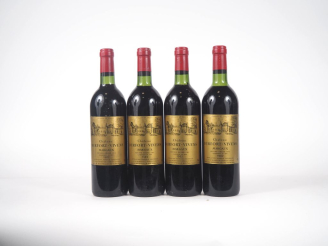 Vente aux enchères 4 BOUTEILLES CHÂTEAU DURFORT VIVENS MARGAUX GCC - 1982 - 1 BON NIVEAU/