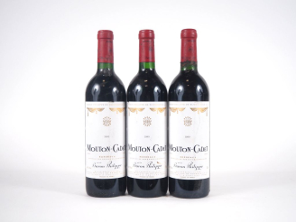Vente aux enchères 3 BOUTEILLES BARON PHILIPPE DE ROTSCHILD MOUTON CADET - 1989 - 2 BONS 