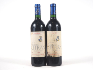Vente aux enchères 2 BOUTEILLES CHÂTEAU CITRAN CB HAUT MÉDOC - 1990 - 1 ES/1 ELS 