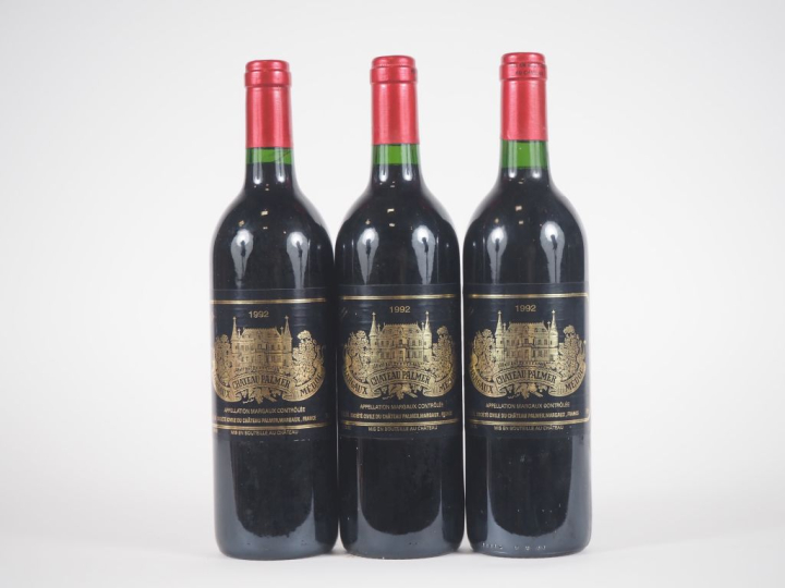 3 BOUTEILLES CHÂTEAU PALMER GCC MARGAUX - 1992  