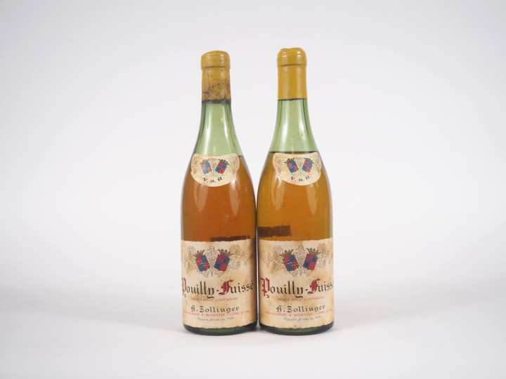 2 BOUTEILLES POUILLY FUISSÉ "V.S.R" ZOLLINGER - NM - 1 à 5,5 CM/1 à 5,