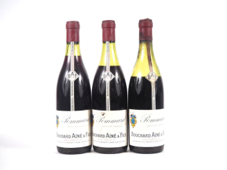 Vente aux enchères 3 BOUTEILLES POMMARD MAISON BOUCHARD AÎNÉ ET FILS - 1973 - 1 à 2,5 CM/
