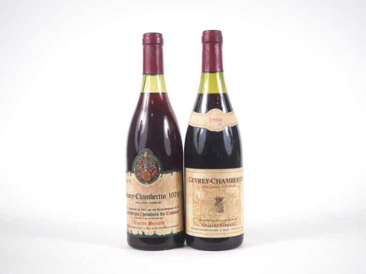 2 BOUTEILLES GEVREY CHAMBERTIN CHARLES BERNARD : 1 DE 1979/1 DE 1990 