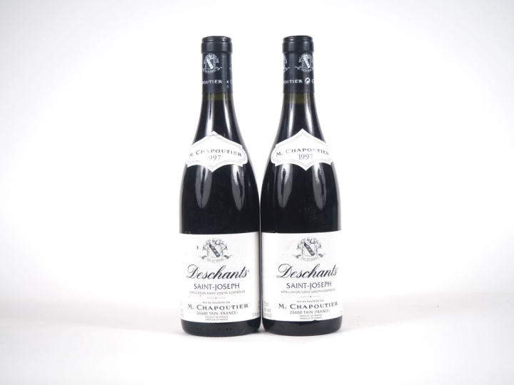 2 BOUTEILLES SAINT JOSEPH DESCHANTS M. CHAPOUTIER - 1997 