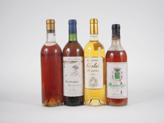 Vente aux enchères 4 BOUTEILLES : 1 BOUTEILLE CRÈME DE TÊTE 1963 - LB/1 BOUTEILLE BARONNE
