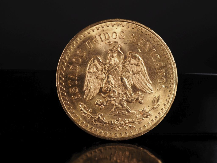 Pièce de 50 pesos or. FRAIS ACHETEURS 10% HT.   