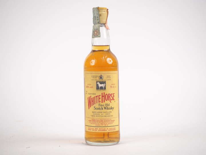 WHITE HORSE SCOTCH WHISKY 70 cl - 40 % - ÉTIQUETTE AU DOS ABIMÉE 