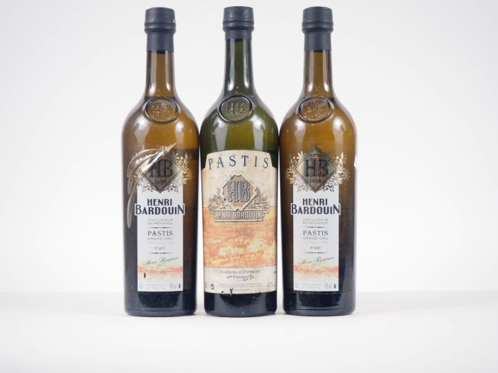 3 BOUTEILLES PASTIS HENRI BARDOUIN 