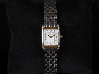 Vente aux enchères Michel HERBELIN.  Ref. 17438 Montre bracelet de dame en acier et métal