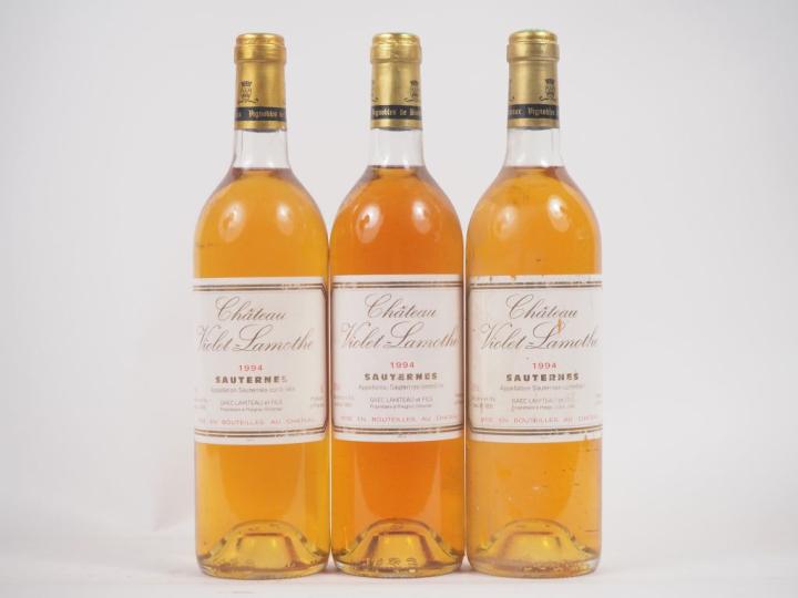 3 BOUTEILLES CHÂTEAU VIOLET LAMOTHE SAUTERNES - 1994 