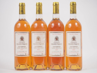 Vente aux enchères 4 BOUTEILLES CHÂTEAU GRAND PIQUEY SAUTERNES - 1997 