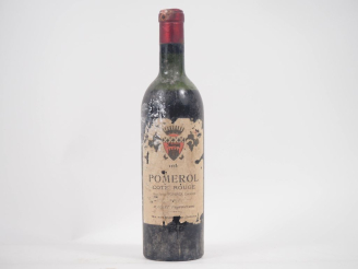 Vente aux enchères 1 BOUTEILLE CÔTE ROUGE POMEROL - 1959 - MEP-BEP/EA 