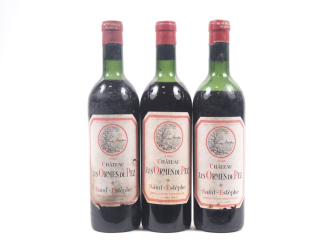 Vente aux enchères 3 BOUTEILLES CHÂTEAU LES ORMES DE PEZ ST ESTÈPHE - 1961 - 1 LB/1 HEP/1