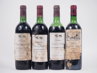 Vente aux enchères 4 BOUTEILLES 1982 : 3 CHÂTEAU GRAND LARTIGUE GC ST ÉMILION - 1 BG/1 LB