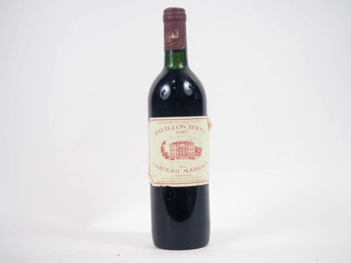 1 BOUTEILLE PAVILLON ROUGE DU CHÂTEAU MARGAUX - 1987 - BG/ELA/CAPS LÉG