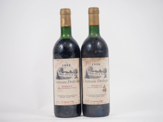 Vente aux enchères 2 BOUTEILLES CHÂTEAU DRIBOLLE BORDEAUX - 1990 - 2 LB/ES 